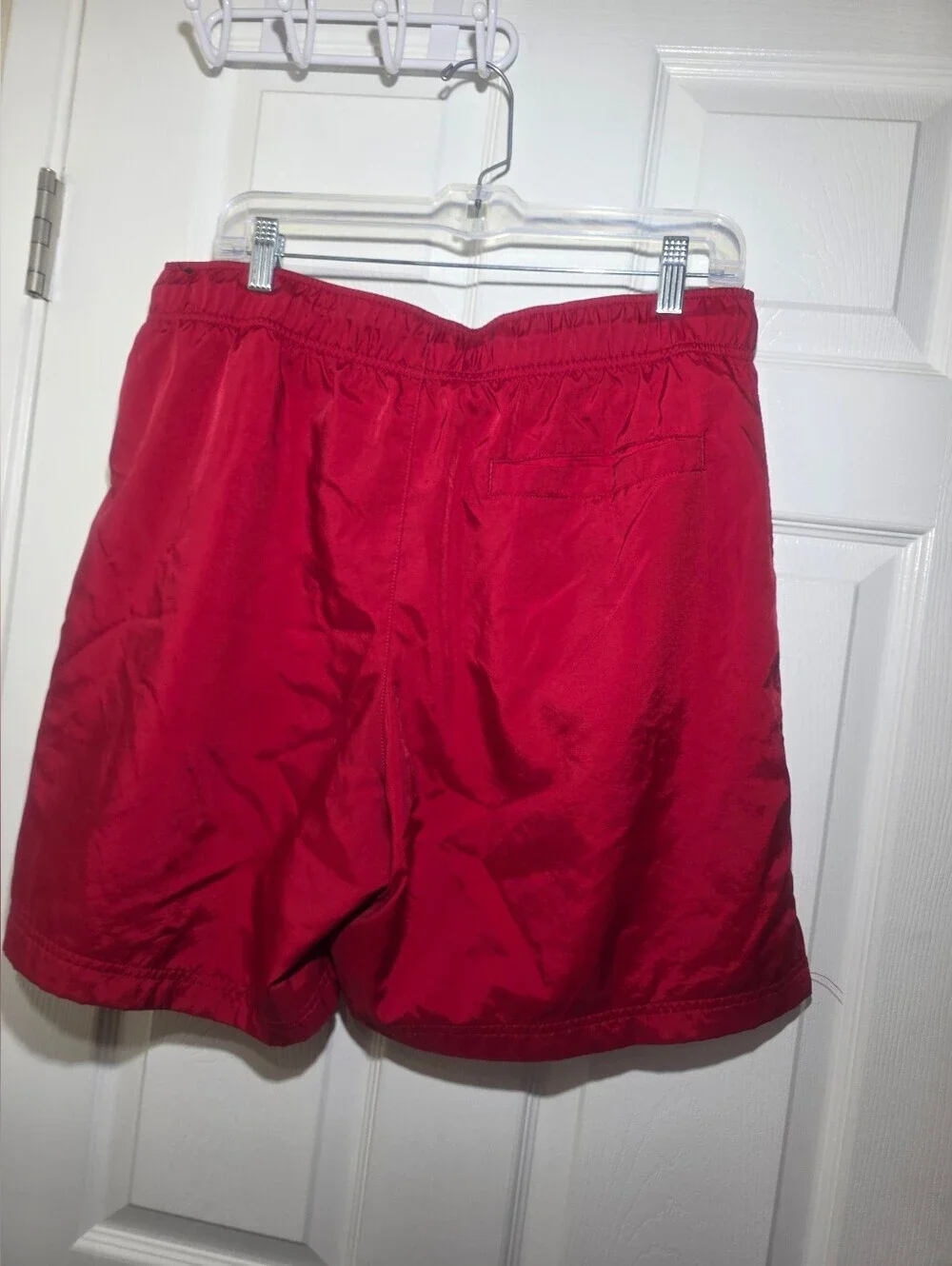 Jordan Men's Red Swim Trunks Shorts Size Large Mesh Lined Drawstring Athletic